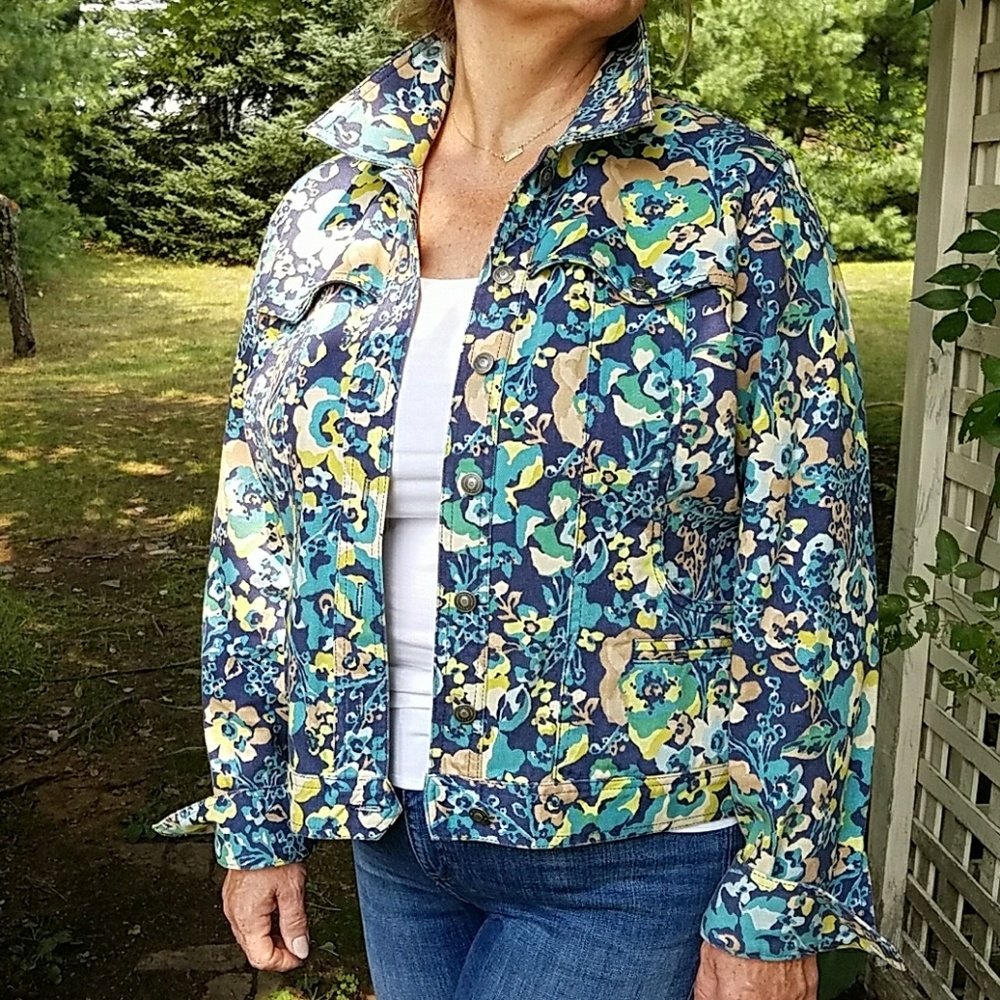 Liz Claiborne Flower Jean Jacket